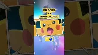 Pikachu vs Mega Lucario #shorts #pokemon