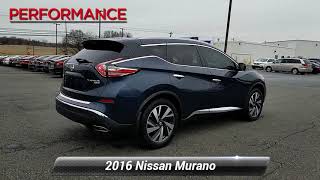 Used 2016 Nissan Murano SL, Sinking Spring, PA V199061A