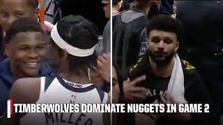 ABSOLUTE DOMINATION 😱 Nuggets fans chant 'WOLVES IN FOUR' after HUGE Game 2 defeat 😬 | NBA on ESPN