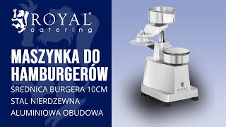 Maszynka do hamburgerów Royal Catering RCHM-100B | Prezentacja produktu