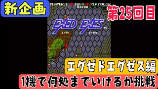 【1機だけでレトロゲームに挑戦 第25回】アクション苦手な人が1機で何処まで行けるのか挑戦！【エグゼドエグゼス編】【日曜限定】