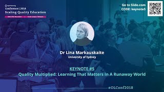 OLConf2018 Keynote 5 - Dr Lina Markauskaite