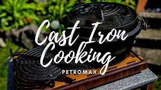Petromax Cast Iron Skillets, Poultry Roaster and Dutch Oven Ft9 Hunter Hunter Gatherer Cooking HGC