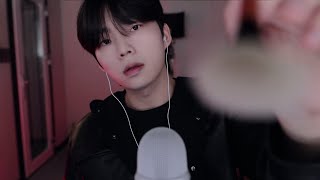 ASMR Tickling visual tingles + word repetition