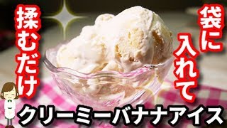 【材料３つ】袋で揉むだけ！クリーミーな『バナナアイスクリーム』Banana ice cream