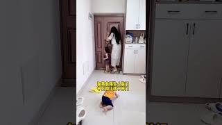 如果有陌生人敲门，千万不能让孩子开门，安全意识要牢记#funny #cutebaby #cute #萌娃 #搞笑