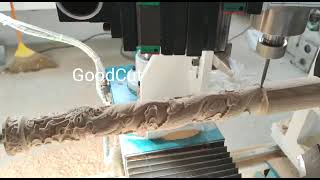 GoodCut 4 Axis Woodworking Lathe for Lathe and Groove with Yako Drive 4kw Inverter Looking for Agent