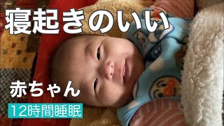 【生後5ヶ月】寝起きのいい赤ちゃん（12時間寝るちびうめを起こす）