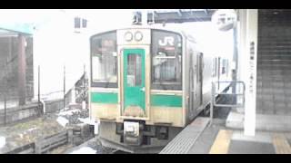 山形線701系5500番台　羽前千歳駅発車