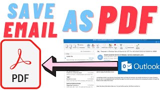 How to Save Outlook Emails As PDF | 100% FREE