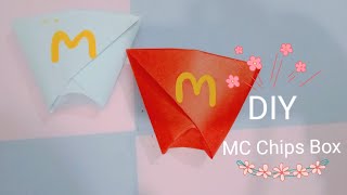 Origami French Fries / How to make a paper french fries box McDonald's / Easy origami