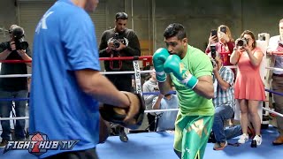 Canelo vs. Khan Full Video- Amir Khan COMPLETE Media Workout video