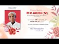 FUNERAL SERVICE || M M JACOB (72) || 30.09.2024 08.00 AM || ANGEL WINGS MEDIA +91 9447564179