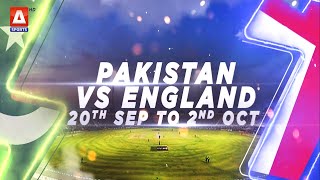 Pakistan VS England | T20 | "20th Sep to 2nd Oct" Exclusively on ARY ZAP