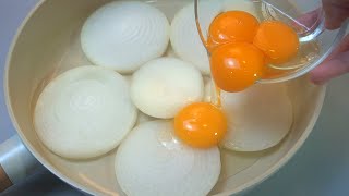 Fry onion and eggs like this and the result will be delicious! You will love this recipe!