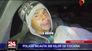 Andahuaylas: policía incautó 300 kilos de cocaína