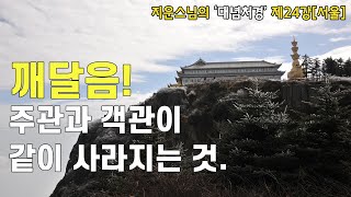 깨달음! 주관과 객관이 같이 사라지는 것 | 대념처경 제24강 | 네가지 마음 챙기는 공부 【서울 지운스님】