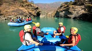 Breathtaking rafting experience on Bhagirathi river, Devprayag.