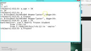 142 Learn python and ruby programming:- Object Freeze