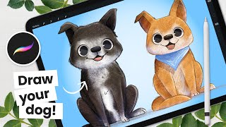 The Cutest Way To Draw A DOG • Procreate Tutorial