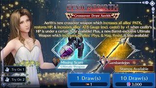 Final Fantasy 7 Ever Crisis: FFVII Rebirth Crossover, Aerith Weapon And Skin Banner