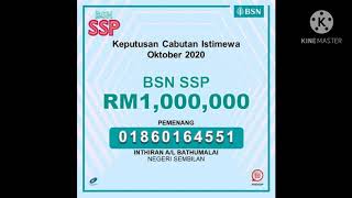 Pemenang - pemenang cabutan BSN SSP Oktober 2020  telah diumumkan!