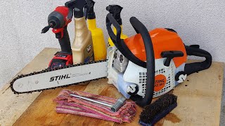 Cleaning the chain saw/ czyszczenie piły - Stihl MS 181