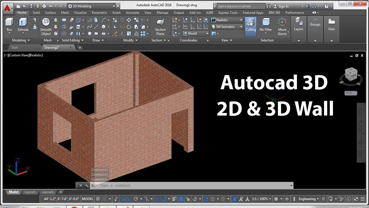 AutoCAD 3D Tutorial ( 3D House Model Tutorial In Autocad ) - YouTube