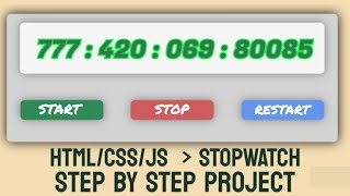 Build a Stopwatch App with HTML, CSS & JavaScript – Beginner Frontend Project