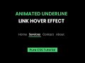 Animated Underline Link Hover Effect | CSS Tutorial