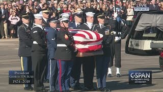 President George H.W. Bush’s casket departs Houston, TX (C-SPAN)