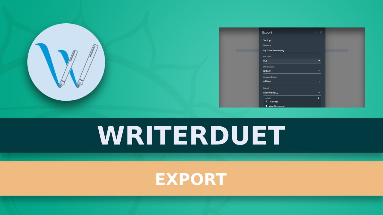 How To Export Files With Writerduet Youtube