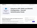 How to Setup Salesforce SPF, DKIM, DMARC - Domain Authentication Guide