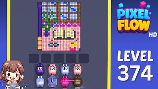 Pixel Flow Level 374 Solution Walkthrough