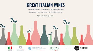 Great Italian Wines Understanding Indigenous Grape Varieties:Sangiovese,  Vernaccia di San Gimignano