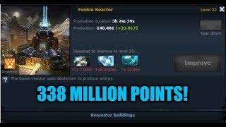 OGame :- Fusion Reactor Setup (Miner With 338 Million Points) Extra Deut + No Sats Needed!