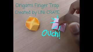Easy Origami Finger trap (My version ) | Origami fidget toy | UNI CRATE |