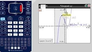 TI-Nspire CX: Finding a Maximum or Minimum Stationary Point