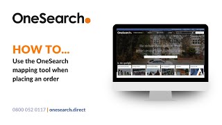 How to use the OneSearch mapping tool when placing an order