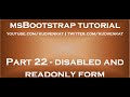 Bootstrap disabled and readonly form controls