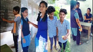 School girl and boy tiktok comedy videos Tamil.