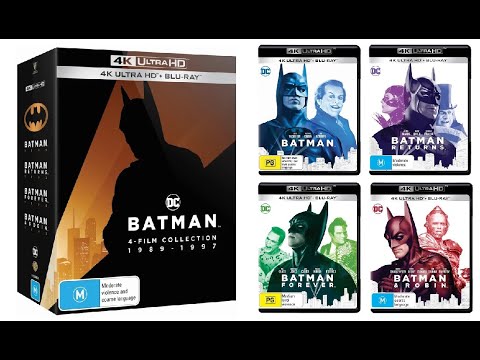 Batman 4 Film Collection 1989-1997 2019 Australian 4K ULTRA HD + BLU-RAY Box Set Closer Look ...