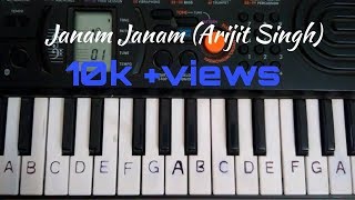 Janam janam easy piano tutorial.