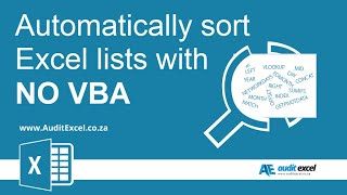Automatically sort Excel lists without VBA
