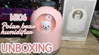 Unboxing M106 Polar Bear Humidifier 300ml w/ 7color night light Meng Chong from Shopee