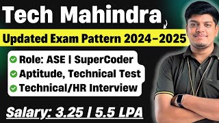 🔥Tech Mahindra Updated Exam Pattern 2024-2025 | ASE/Supercoder Hiring Process | FREE Resources