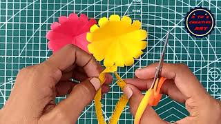 DIY Easy Paper Flower Crafts / Beautiful Paper Flower Tutorial Making For Kids / Paper Crafts