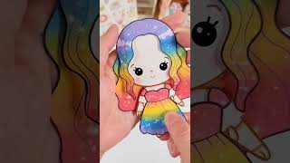 무지개 드레스 코디! (예뿍) #rainbow #paperdolls #shorts #diy