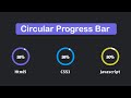 Dynamic Circular progress bar Html and CSS & JavaScript Only