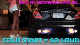 SLK 55 AMG BLACK (COLD START EXHAUST) \u0026 Why My Neighbors Hate Me!